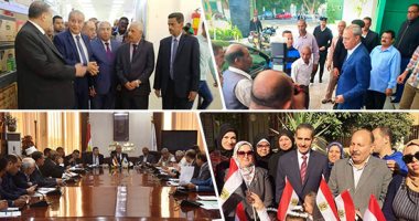 المحافظون الجدد شعلة نشاط فى أول يوم عمل.. محافظ الغربية  يتفقد مدارس كفر الزيات فى جولة مفاجئة.. نائب محافظ دمياط: الرئيس كلفنا بالتصدى للاعتداءات على الأراضى .. وأهالى قنا يودعون "الهجان" بالدموع.. صور