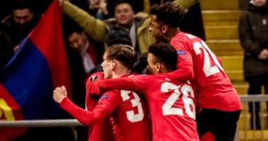 مانشستر يونايتد يتفوق بهدف لينجارد على استانا فى الشوط الأول باليوروباليج