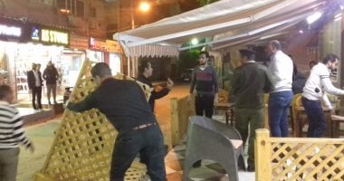 قارى يستغيث من إشغالات المقاهى بشارع المطبعة بين فيصل والهرم