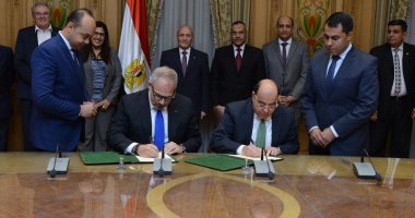 العصار يشهد توقيع مذكرة تفاهم مع شركة ألمانية للتعاون فى مجال معالجة مياه الصرف