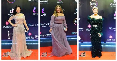 رانيا يوسف مختلفة.. وليلى وشيرين بفساتين بأكمام.. إطلالات مميزة للنجمات بالقاهرة السينمائى