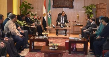 محافظ الفيوم الجديد يستقبل رئيس الجامعة وعدد من أعضاء مجلس النواب .. صور