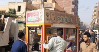 إزالة 402 حالة إشغال متنوعة شمال فى بنى سويف