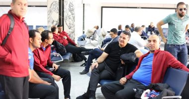 بعثة المصرى تغادر مطار قرطاج بتونس فى طريق العودة للقاهرة.. صور