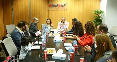 صناع مسلسل "شبر ميه" يحتفلون بنجاحه فى مقر "اليوم السابع".. صور