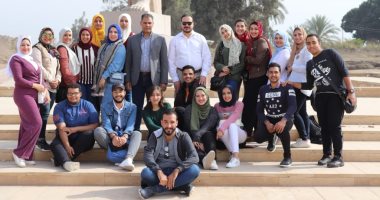 طلاب الآثار بجامعة مصر للعلوم والتكنولوجيا فى زيارة علمية لمنطقة "تل بسطة"