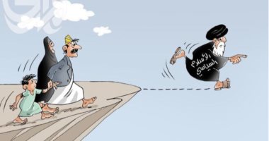كاريكاتير صحيفة عراقية.. متظاهرو العراق يركلون التيارات المتشددة