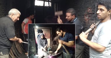 الأيدى الناعمة بكفر الشيخ يعملن بـ"الحدادة".. نادية: نساعد أسرنا فى تحمل صعوبات الحياة.. والحدادون: الاستيراد من الصين أثر علينا سلبا.. والفئوس وخلاخل الأطفال وفخاخ الذئاب والطيور أبرز منتجاتنا.. فيديو وصور