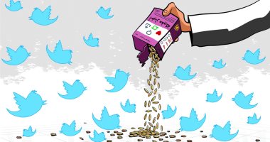 كاريكاتير الصحف السعودية.. تويتر يتغذى على الأخبار المفبركة