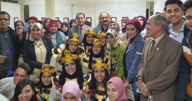 جامعة أسيوط تنظم معرضاً فنياً بعنوان ملامح فرعونية بكلية التربية النوعية