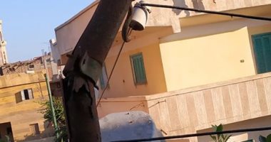 شكوى من تهالك أحد أعمدة الإنارة بشارع المقابر بقرية سماتاى فى الغربية