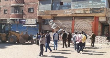 إزالة الإشغالات والرقابة على المخابز والأسواق بالمنيا
