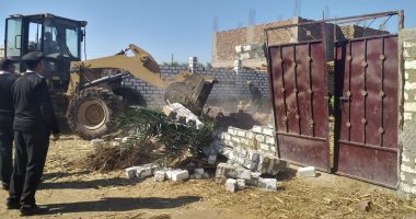 صور.. إزالة 23 حالة تعدى على الأراضى الزراعية بإسنا جنوب الأقصر