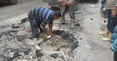 حملات لإزالة المبانى المخالفة شمال الجيزة ..وإصلاح كسر ماسورة بالهرم