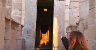 تعامد الشمس على مقصورة "قدس الأقداس" بمعبد حتشبسوت بالأقصر