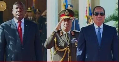 فيديو لاستقبال السيسي لرئيس جنوب أفريقيا سيريل رامافوزا بقصر الاتحادية