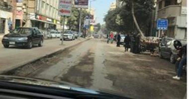 شكوى من تكسير الشارع الرئيسى بالمنيل وتراكم الرديم