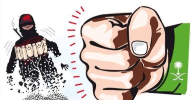 كاريكاتير صحيفة سعودية.. السعودية تسدد اللكمات للإرهابيين