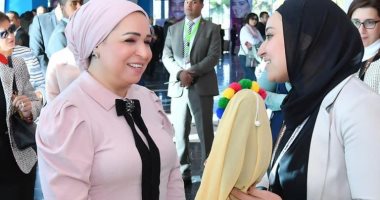 انتصار السيسى تشيد بمنتدى شباب العالم: قدم تصميماً متميزاً للمتحف الداخلى