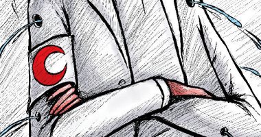 كاريكاتير صحيفة كويتية.. تسليط الضوء على مشاكل الهلال الأحمر 