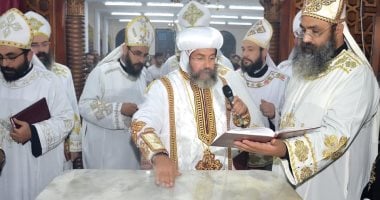 الانبا صليب يدشن كنيسة جديدة بكفر عطالله سليمان بميت غمر