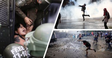 تأجج الأوضاع فى تشيلى باحتجاجات جديدة تطالب باستقالة الرئيس.. شهران من الأزمة الاجتماعية فى البلاد.. والشرطة تطلق الكلاب على المتظاهرين وتطاردهم بالخيول.. و"بينيرا": نحتاج إلى انتقال جديد لبناء مجتمع أكثر عدلا