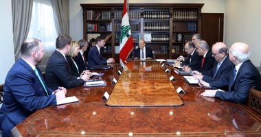 ميشال عون يستقبل مساعد وزير الخارجية الأمريكى ديفيد هيل