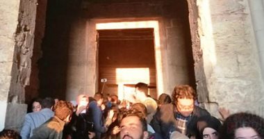 تعامد الشمس على قدس الأقداس فى معبد قصر قارون بالفيوم