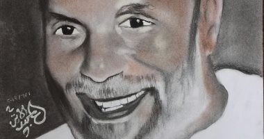 قارئ يشارك بأعماله الفنية برسومات لمشاهير الأزهر والرؤساء والفن والرياضة