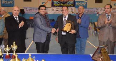 صور.. ختام فعاليات بطولة الجمهورية لرواد تنس الطاولة ببنى سويف