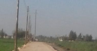 قارئ يشكو من عمود إنارة يقطع الطريق ويوقف أعمال الرصف بالبحيرة