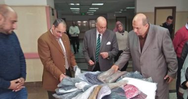 صور.. جامعة المنوفية تنظم معرضا خيريا للملابس للمرضى والمحتاجين
