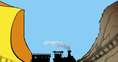 كاريكاتير صحيفة سعودية.. سكة حديدية لربط شرق المملكة بغربها 