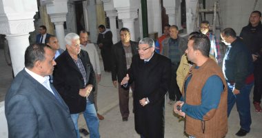 صور.. محافظ المنيا يتابع أعمال تطوير وصيانة مسجد الفولى