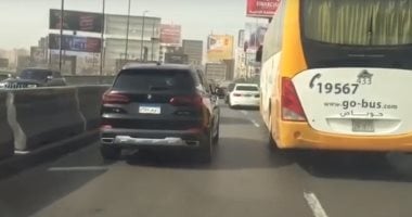 كثافات مرورية أعلى كوبرى أكتوبر المتجه من مدينة نصر للمهندسين