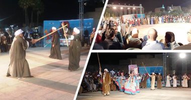 شاهد لاعبى فرق التحطيب يبهرون المصريين والأجانب فى الأقصر