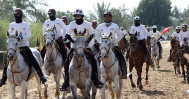 الشيخ محمد بن راشد يحتفل بأول تتويج فى كأس القدرة للفروسية للسيدات