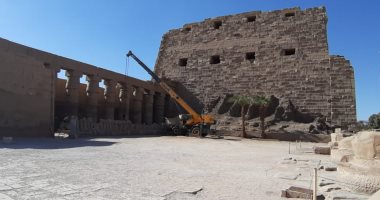"اليوم السابع" ينشر أول صور لأعمال نقل تماثيل الكباش الأربعة لميدان التحرير