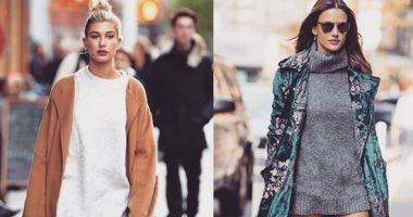 أفكار مختلفة لارتداء الـ sweater dresses بشياكة فى الشتاء