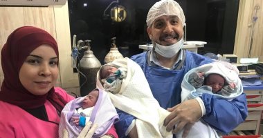 فرحة أخيرة فى 2019 ..أم ترزق بـ3 توائم بعد 5 سنوات من عدم الإنجاب