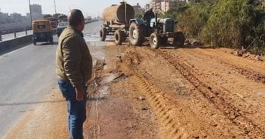 مطب صناعى ورصف طريق "بلبيس- الزقازيق - القاهرة " بطول 17 كيلو
