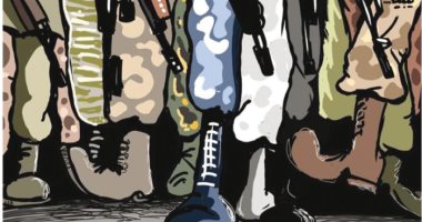 كاريكاتير صحيفة أردنية.. يحذر من الوجود التركى فى الأراضى الليبية