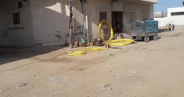 توصيل الغاز الطبيعى لمناطق حى عاطف السادات بالعريش.. صور