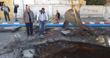 هبوط أرضى بالطريق الصحراوى بين بنى سويف والبحر الأحمر 