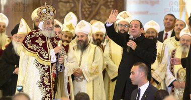 صور.. السيسى بقداس عيد الميلاد: مفيش مجال للقلق طول ما إحنا مع بعض إيد واحدة