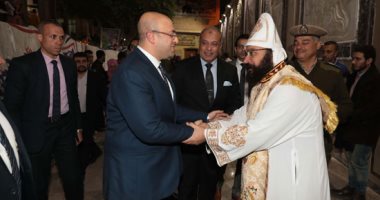محافظا بنى سويف والغربية يشهدان قداس الميلاد بمطرانية ببا وكنيسة مار جرجس