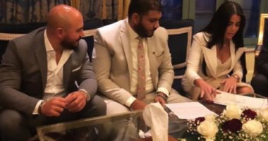 استقبلوهم بالزغاريد .. أول فيديو من حفل عقد قران العسيلى بالإسكندرية