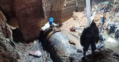 الانتهاء من إصلاح كسر ماسورة طريق مسطرد وعودة المياه لـ15 منطقة 