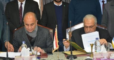صور.. توقيع بروتوكول تعاون بين جامعة الزقازيق وشركة "مياه الشرقية"