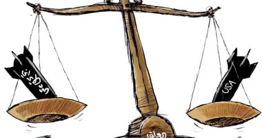 كاريكاتير صحيفة سعودية.. العراق ضحية الصراع بين أمريكا وإيران